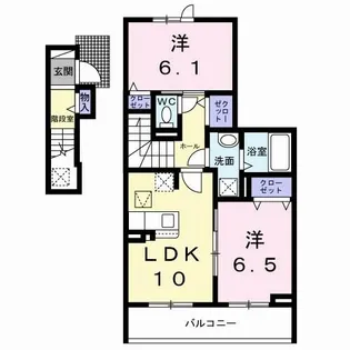 シーパレス弐番館【2階】の間取り