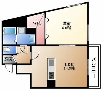 D-アパートメント泉【5階】の間取り