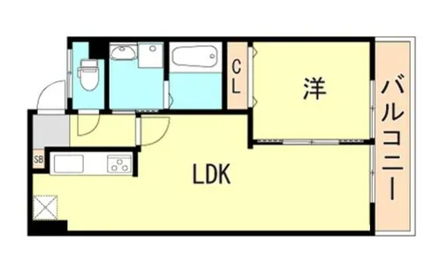 ラムール東二見【4階】の間取り