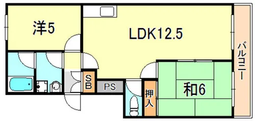 アネックス西明石【2階】の間取り