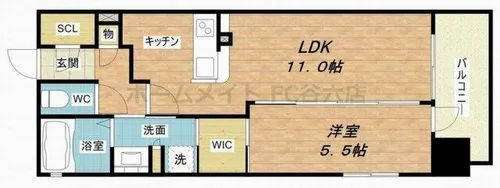 OPUS RESIDENCE SHINSAIBASHI SOUTH【3階】の間取り