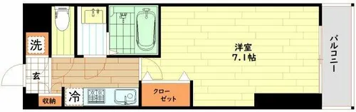 レジュールアッシュ梅田レジデンス【9階】の間取り