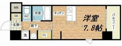 プレサンス本町リアルシティ【4階】の間取り