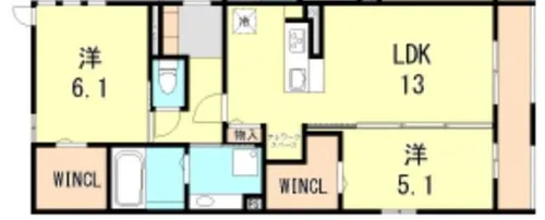 シャルム ソレイユ3番館【1階】の間取り