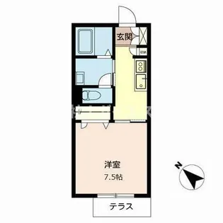 加西市?昌町(インステージ繁昌Ⅱ F)【2階】の間取り