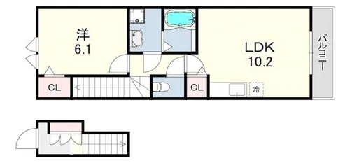 メゾンドエム【2階】の間取り