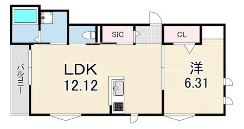 西新町PJ【1階】の間取り