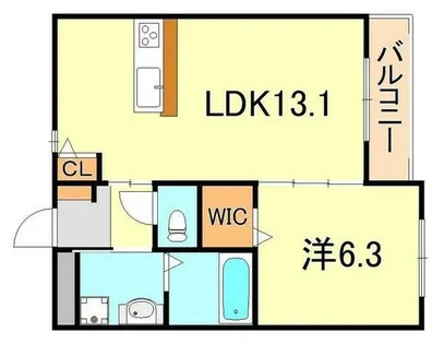 プライア貴崎【1階】の間取り