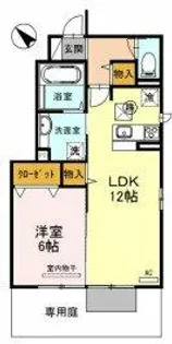 1LDKの間取り画像