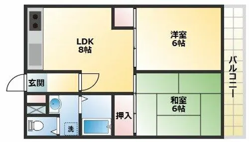 ハイツコーセー【4階】の間取り