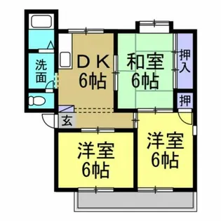 パークハイツ・知崎Ⅱ【1階】の間取り
