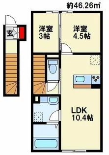 サンハイム・ケイ【206号室】の間取り