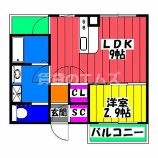 レジデンシャルジェム井尻駅【4階】の間取り