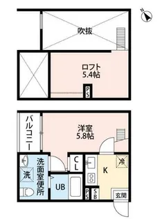 ベルトピア上飯田【1階】の間取り