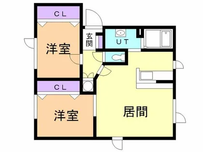 グリーンリバー富岸【1階】の間取り