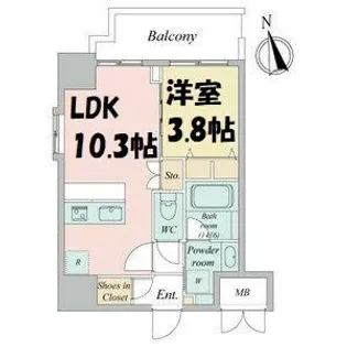 スプランディッド大須門前町【13階】の間取り