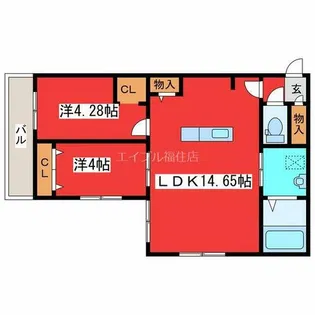 Highlight Fukuzumi【3階】の間取り