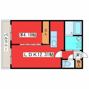 Highlight Fukuzumi【106号室】の間取り