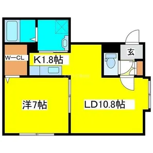コンフォート大曲【101号室】の間取り