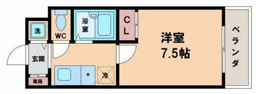 ボナール遠里小野【4階】の間取り