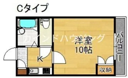 ハイツ五條【4階】の間取り