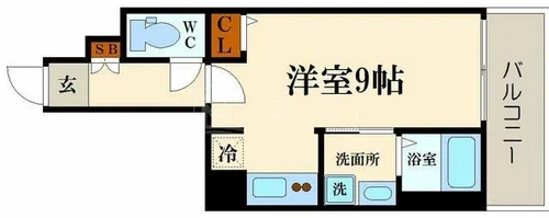 プレサンス立売堀パークシティ【9階】の間取り