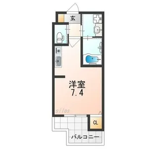 カーサフォルトナート羽曳野Ⅱ【1階】の間取り