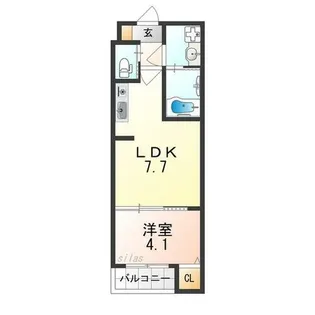 カーサフォルトナート羽曳野Ⅱ【1階】の間取り