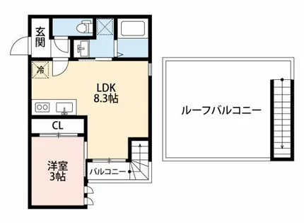 GRANDTIC 筑紫通り【2階】の間取り
