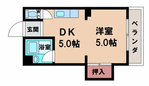 サニーハイツ長居【1階】の間取り