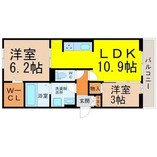 サニーコート平和【1階】の間取り