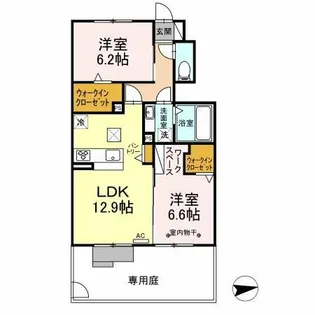 愛知県岩倉市中野町御山寺【アパート】の間取り