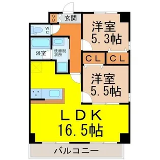 フォレスタ阿由知【6階】の間取り