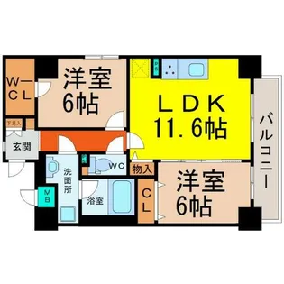 トンシェトア【9階】の間取り