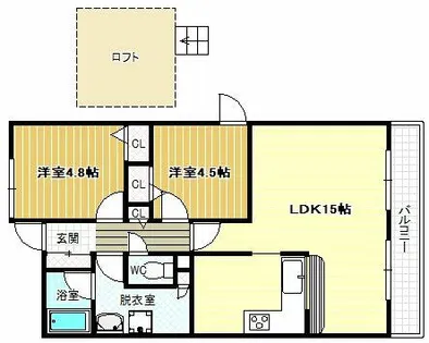 グリーンベールヒル柏原【5階】の間取り