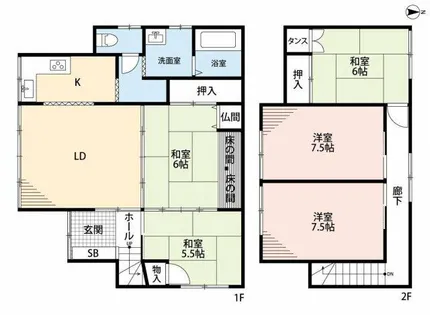 北海道松前郡福島町字福島【一戸建】の間取り