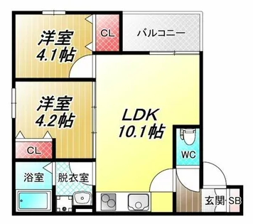 D porta nobel【3階】の間取り
