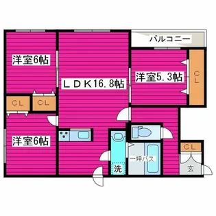 パークサイドN35【3階】の間取り