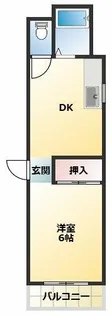 OK平野ハイツ【1階】の間取り