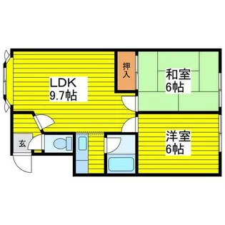 シャトーハピネス【202号室】の間取り