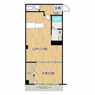 清和荘マンション【3階】の間取り