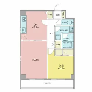 エミナンス汐路【2階】の間取り