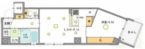 リエット元町【7階】の間取り