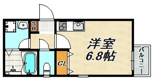 クレセント西代【2階】の間取り