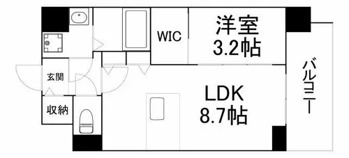 エスリードレジデンス梅田クラスシティ【9階】の間取り