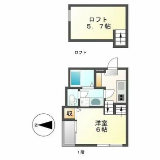 グランディール大宝【1階】の間取り