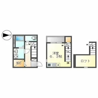 ハーモニーテラス二番Ⅱ【1階】の間取り