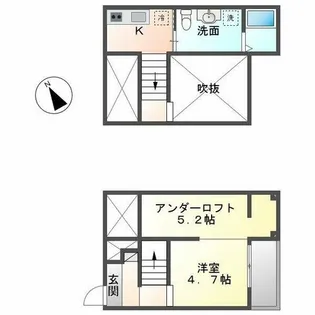 L’endroit apaisant(ランドロワアペザン)【2階】の間取り