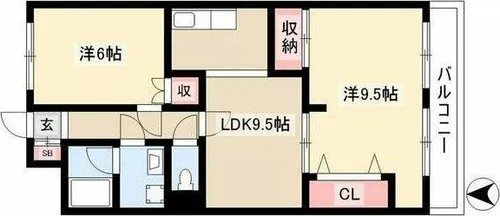 ロイヤルマンション横井【3階】の間取り