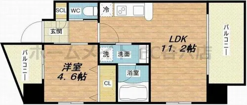 プレジオ十三【14階】の間取り